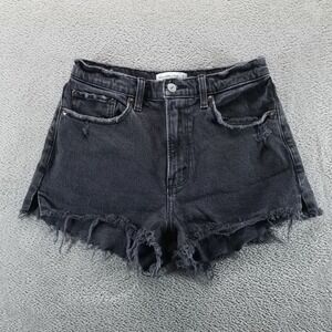 Women's Black Denim Shorts